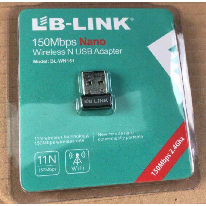 LB LINK - USB Wifi Nano Tốc Độ 150Mbps không râu thu sóng wifi cho máy tính