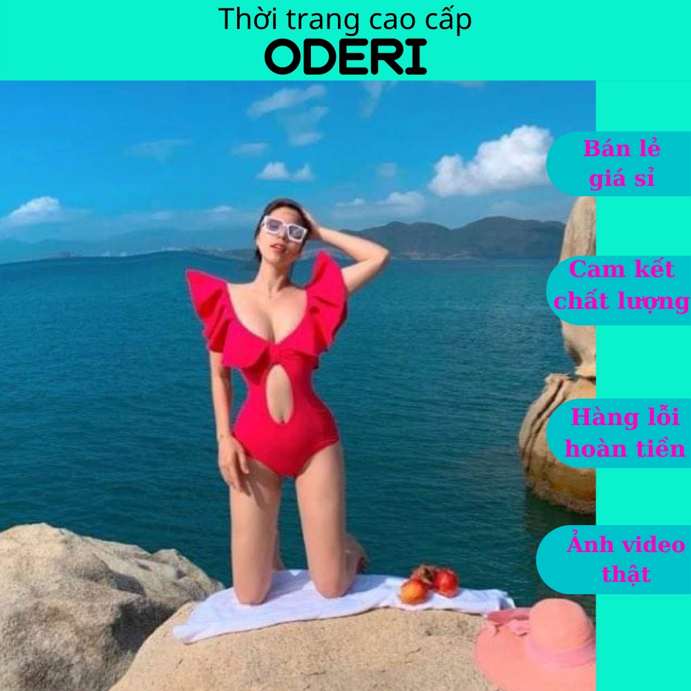 Bikini, Đồ Bơi Đi Biển Nữ Liền Thân Cánh Tiên Khoét Bụng Siêu Sang ODERI 01