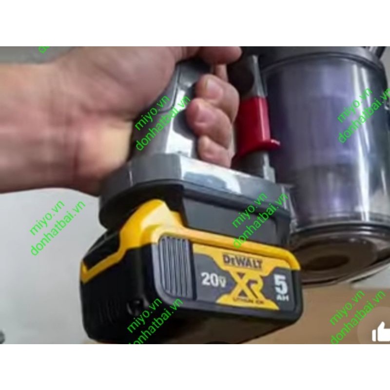 Máy hút bụi không chổi than Nhật bãi Dyson chân pin makita, Dyson chân pin Dewalt, Dyson chân pin Milwaukee