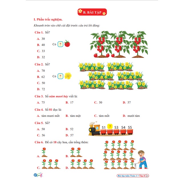 Combo Bài Tập Tuần, Đề Kiểm Tra Toán - Tiếng Việt Lớp 1 - Học Kì 2 - Cánh Diều (4 cuốn)