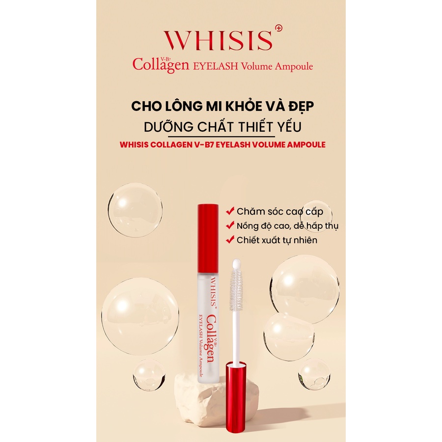 Tinh Chất Dưỡng Dài Mi WHISIS Collagen V-B7 Eyelash Volume Ampoule 5ml 3W037