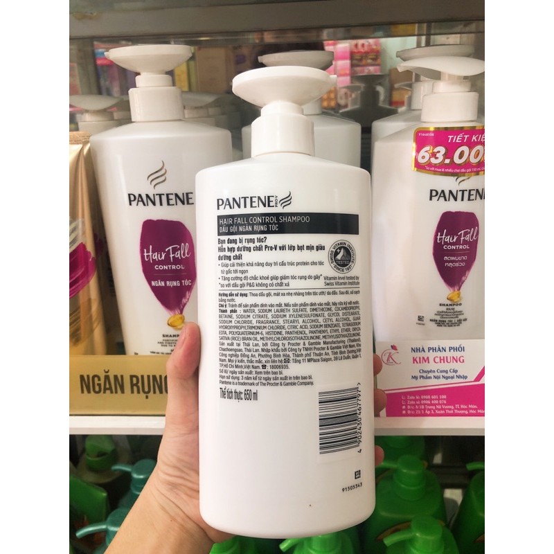 Dầu gội đầu Pantene ngăn rụng tóc (650g, 900g)