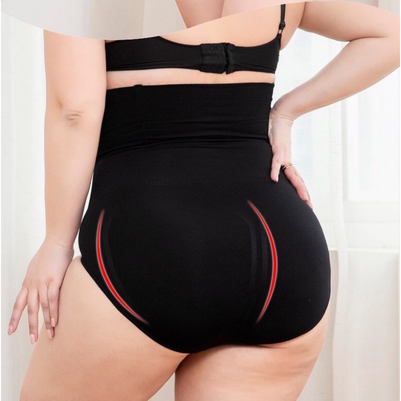 Quần gen thun big size tam giác đen lưng cao size lớn 65-80kg