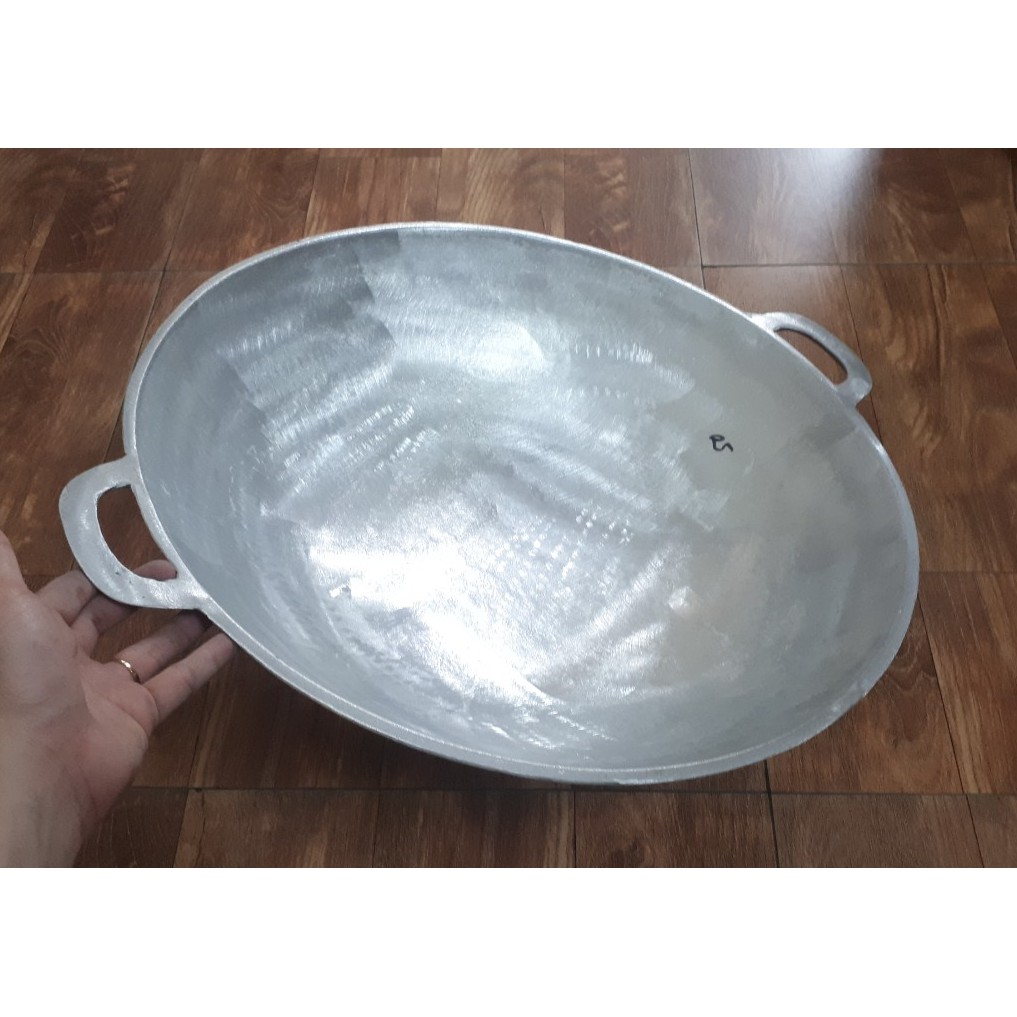 Chảo gang đáy võng cỡ lớn đk 50cm - chiên cơm, xào nấu thức ăn