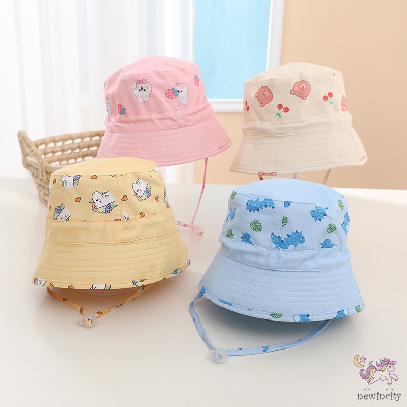 Nón Bucket Hai Mặt Chống Nắng Phong Cách Hàn Quốc Dễ Điều Chỉnh Thời Trang Mùa Hè Cho Bé