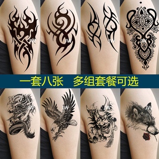 Hình Xăm Miếng Dán Nửa Cánh Tay Hình Xăm Miếng Dán Totem Chống Thấm Nước Lâu Dài Nam Nữ Cánh Tay Mô Phỏng Rồng Sói Đại Bàng Bọ Cạp Ngọn Lửa Hình Xăm Ngực Miếng Dán Hình Xăm
