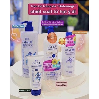 combo sữa rửa mặt và Sữa tắm Hatomugi