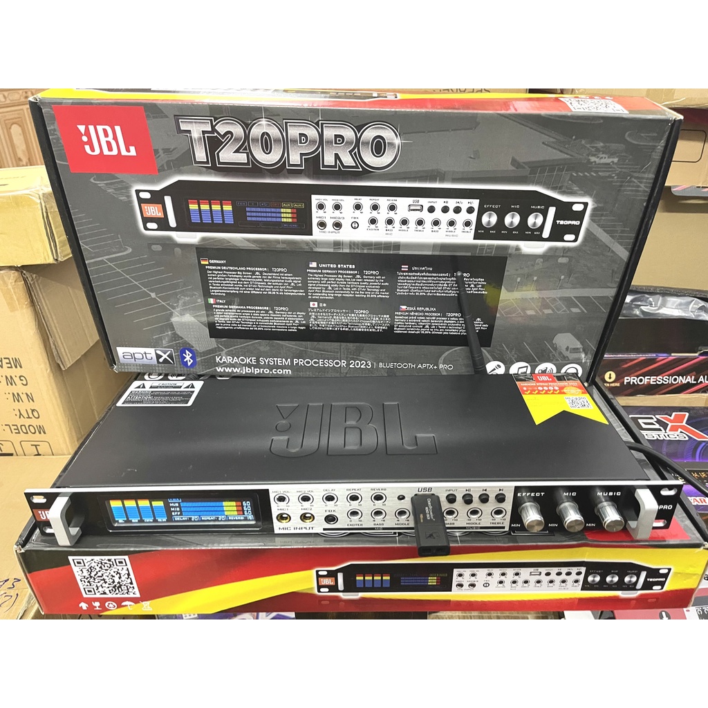 Vang cơ lai số JBL T20 Pro vỉ đỏ có Điều khiển, Cổng quang, Bluetooth, Usb, Aux..