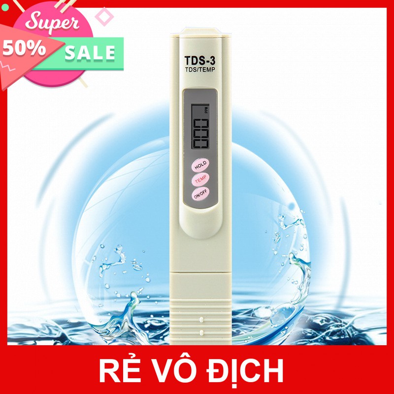 [XÃ KHO] BÚT ĐO ĐỘ NÓNG, GIÁM SÁT CHẤT LƯỢNG NƯỚC TDS-3 [HCM]