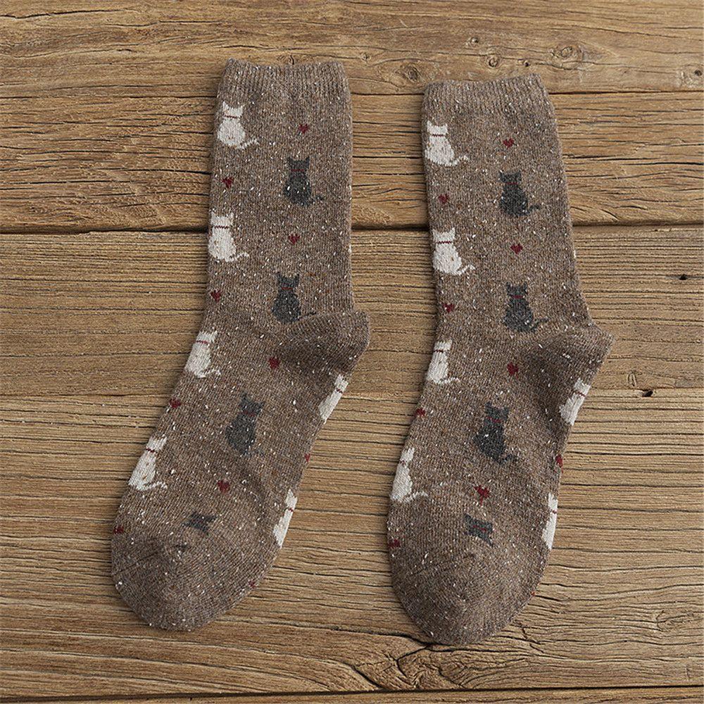 1 Đôi Tất Dày Dặn Phong Cách Nhật Bản Thời Trang Thu Đông Cho Nữ