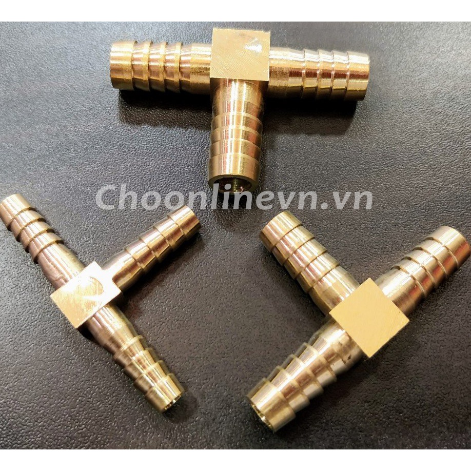 Chia 3 đuôi chuột bằng thau/ Khớp nối T đuôi chuột size 6, 8, 10, 12 ly