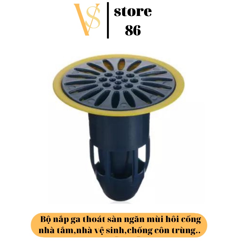 Bộ Nắp Ga Thoát Sàn Ngăn Mùi Hôi Cống Nhà Tắm, Nhà Vệ Sinh - Chống Côn Trùng - Dễ Lắp Đặt