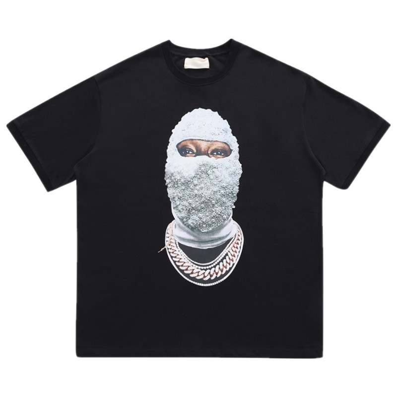 Áo thun ngắn tay IH NOM UH NIT masked Kanye print T-shirt ss18