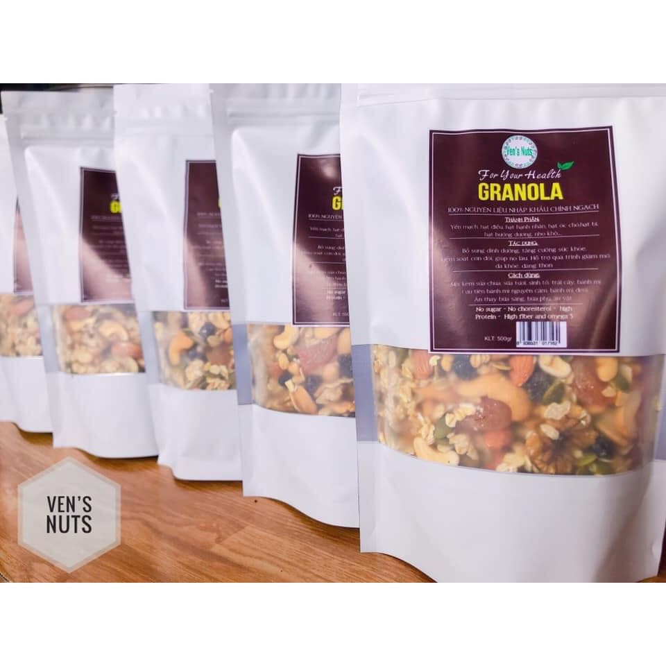 Ngũ cốc ăn kiêng Mixed Granola thập cẩm các loại hạt yến mạch hạnh nhân- Ngũ cốc dinh dưỡng cho bà bầu, trẻ em, giảm cân