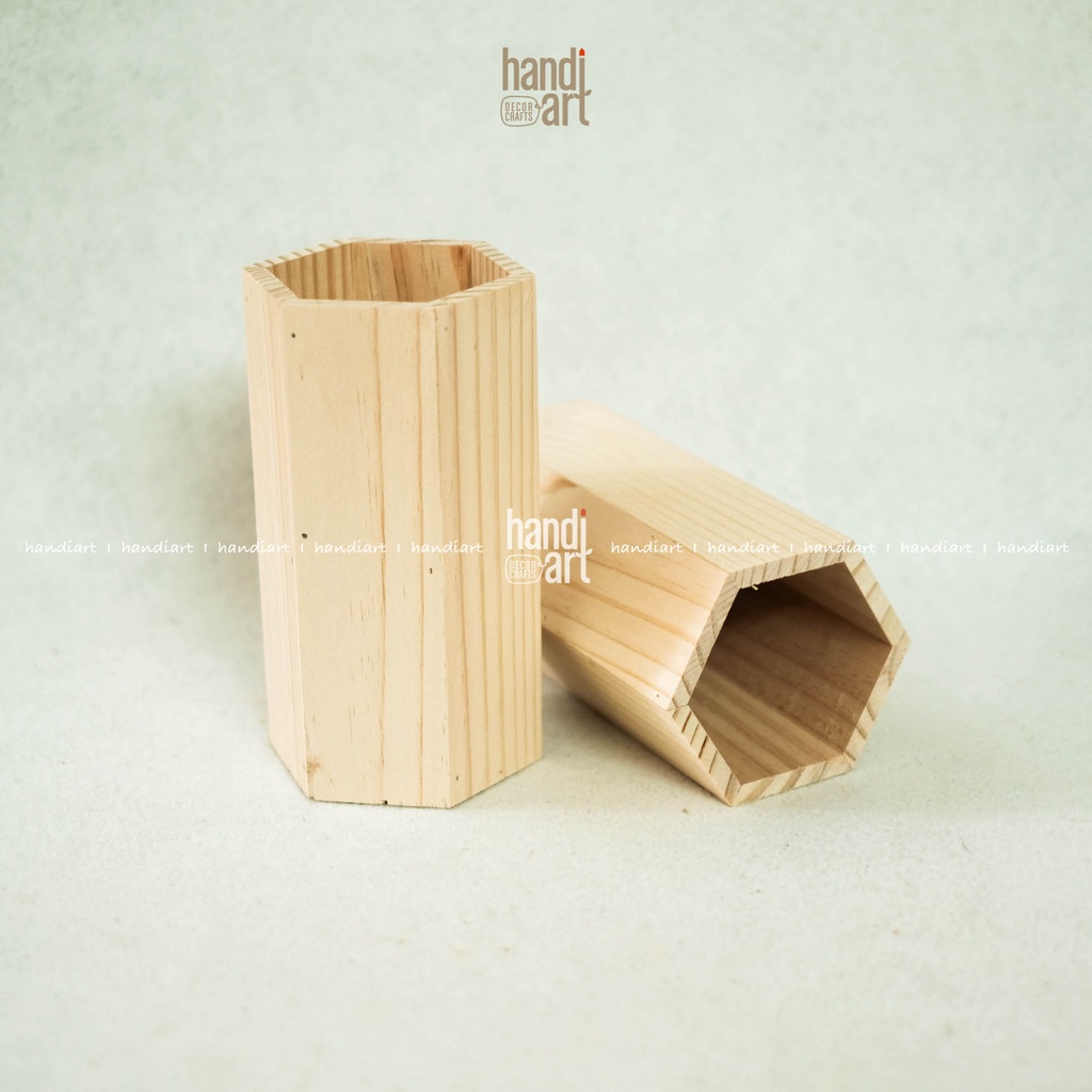 Chậu gỗ lục giác, chậu gỗ cắm hoa - wooden pots