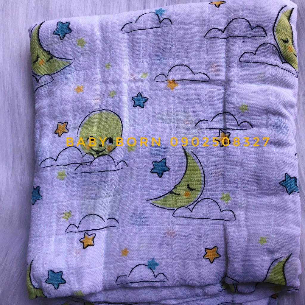 Khăn muslin cotton thấm hút tốt 1.1 ×1.2m ( hàng gia công )