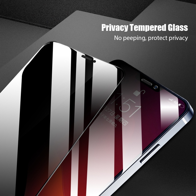 Kính Cường Lực Bảo Vệ Màn Hình Chống Nhìn Trộm Cho iPhone14 13 12 11 Pro Max XS XR SE 2020 6S 7 8 Plus H9