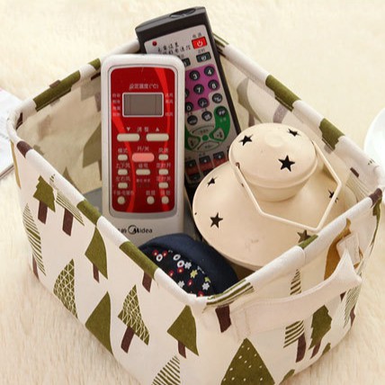 &lt;Video Review&gt; Giỏ Vải Canvas Túi Đựng Đồ Cá Nhân Tài Liệu Giỏ Vải Vintage Chứa Mỹ Phẩm Để Bàn U142