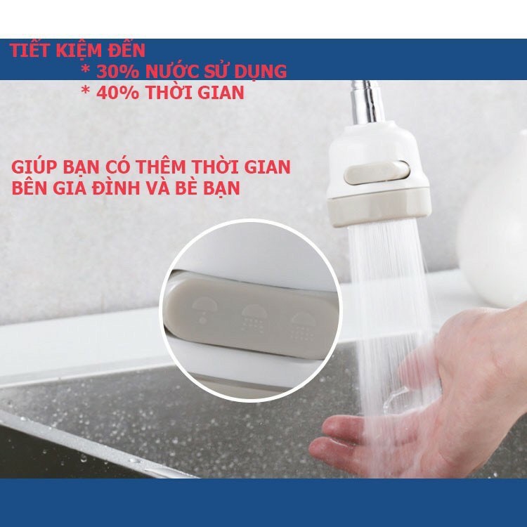 Dây Nối Đầu Vòi Nước Tăng Áp Có Nút Điều Chỉnh Xoay 360