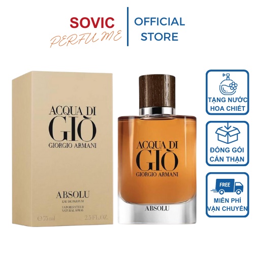 Nước Hoa Nam Aquadi Giò Absolu 100ml - Dầu thơm Giò Nâu lưu hương lâu Nam tính lịch lãm