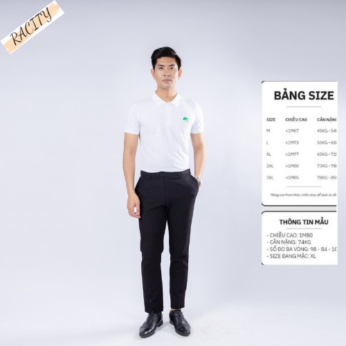 Áo Thun Nam Đẹp Cao Cấp Tay Ngắn Có Cổ Phong Cách Hàn Quốc RACITY AT100 | BigBuy360 - bigbuy360.vn