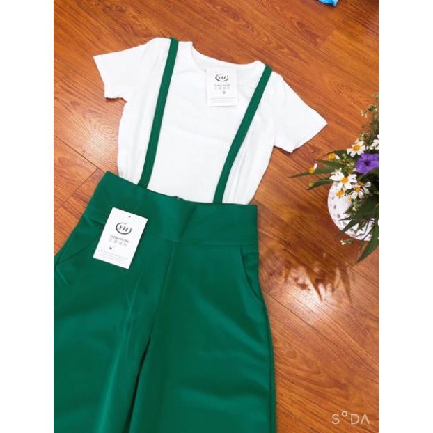 [Hàng mới về] set đồ nữ yếm ống rộng kèm áo dễ thương | BigBuy360 - bigbuy360.vn