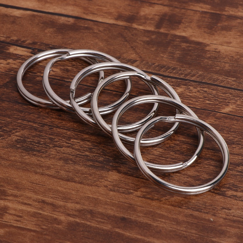 Set 100 Móc Khóa Tròn Bằng Thép Không Gỉ DIY Dễ Sử Dụng