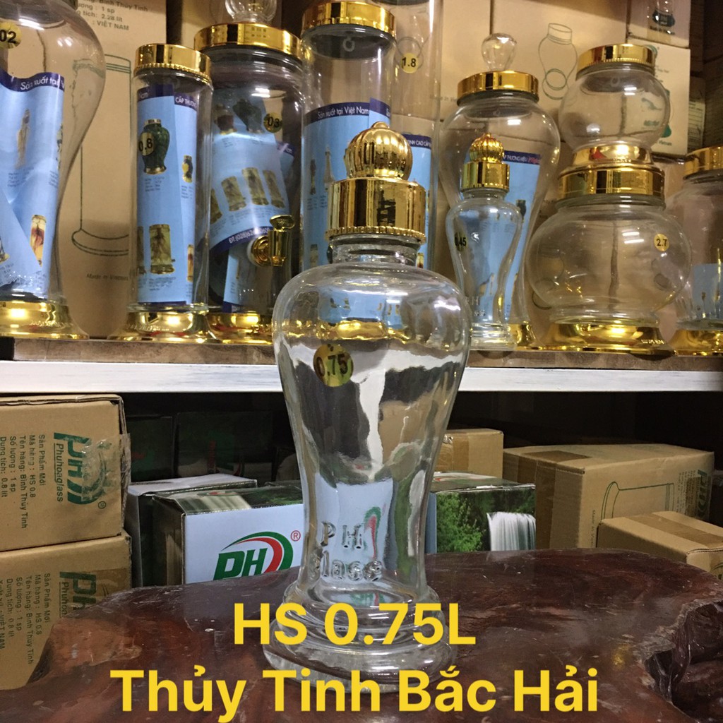 Bình Thủy Tinh Ngâm Rượu Hình Sâm 0.75L Và 1L-Thủy Tinh Bắc Hải