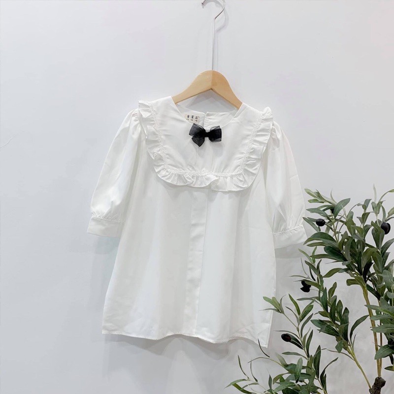 Bán sỉ á sơ mi trắng cổ bèo