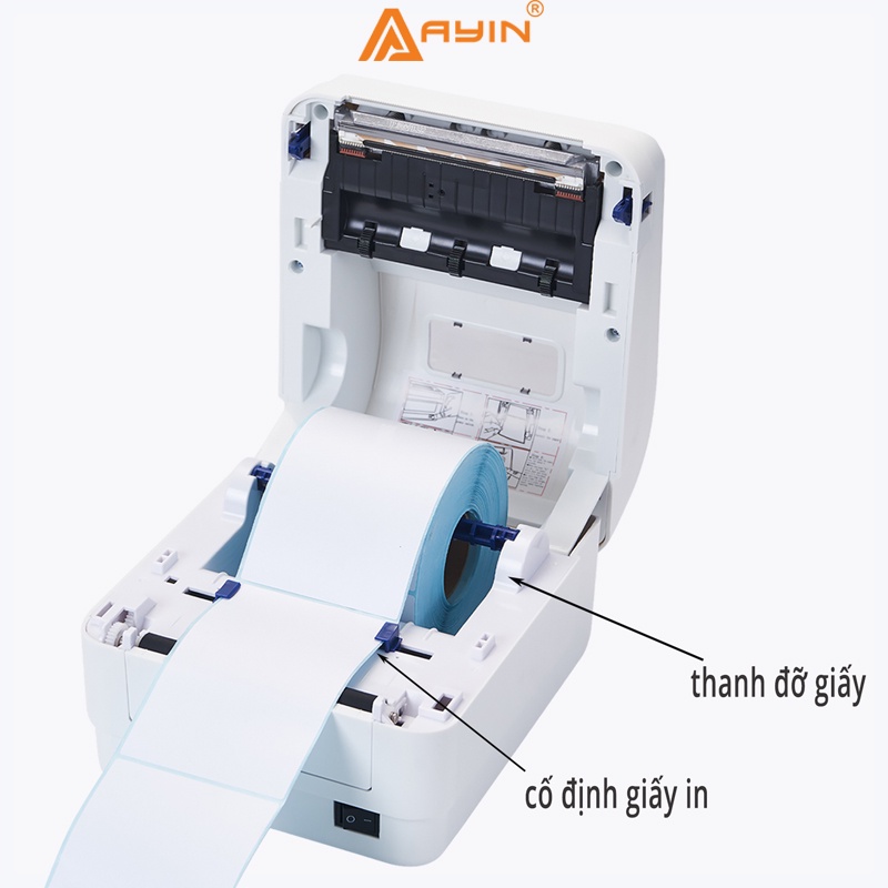 Máy in nhiệt,máy in đơn hàng,tem nhãn,logo AYIN 244 khổ A6,A7