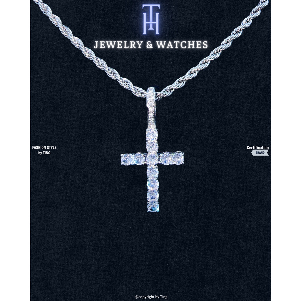 Vòng cổ mặt thánh giá đính đá HipHop TG01 - HT JEWELRY