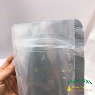 Túi zip bạc đựng thực phẩm 1kg túi zipper đáy đứng 1 mặt bạc dày đẹp BaoBiHoanMypro