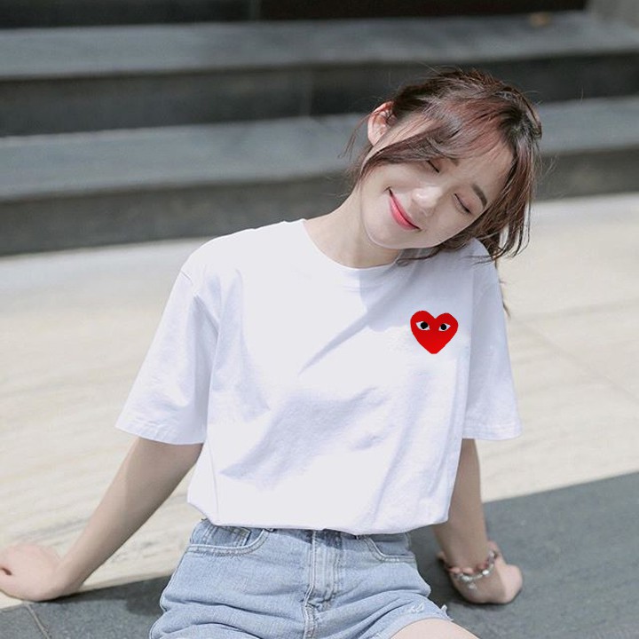 Áo thun tay lỡ Gấu 194 Play Heart Unisex From rộng phong cách Ulzzang vải coton dày dặn, co dãn