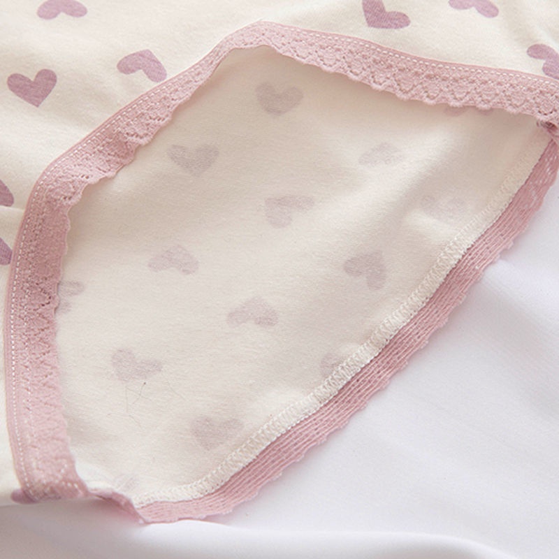 Quần Lót Cotton Lưng Cao Dễ Thương Phong Cách Hàn Quốc Cho Nữ