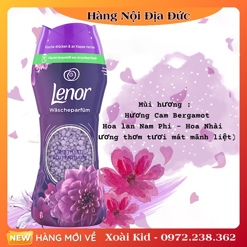 VIÊN XẢ VẢI KHÔ LENOR HƯƠNG NƯỚC HOA 210G Đức -Date mới nhất