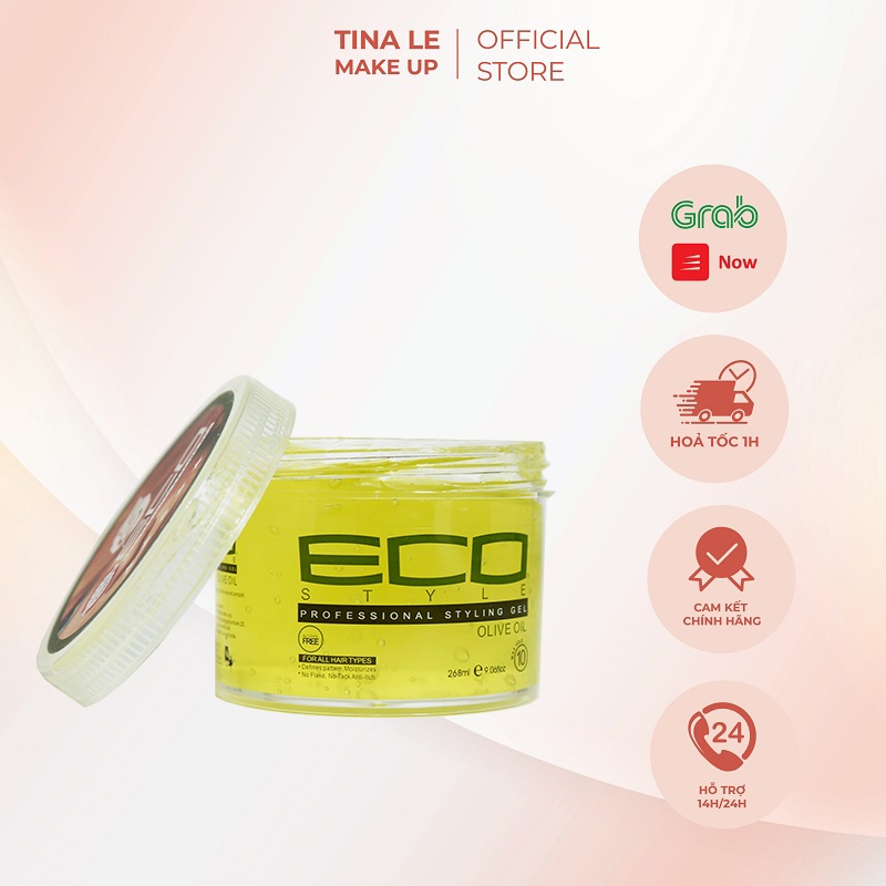 Gel làm tóc ướt/Táp ướt Eco Style Professional Styling size nhỏ 9 floz