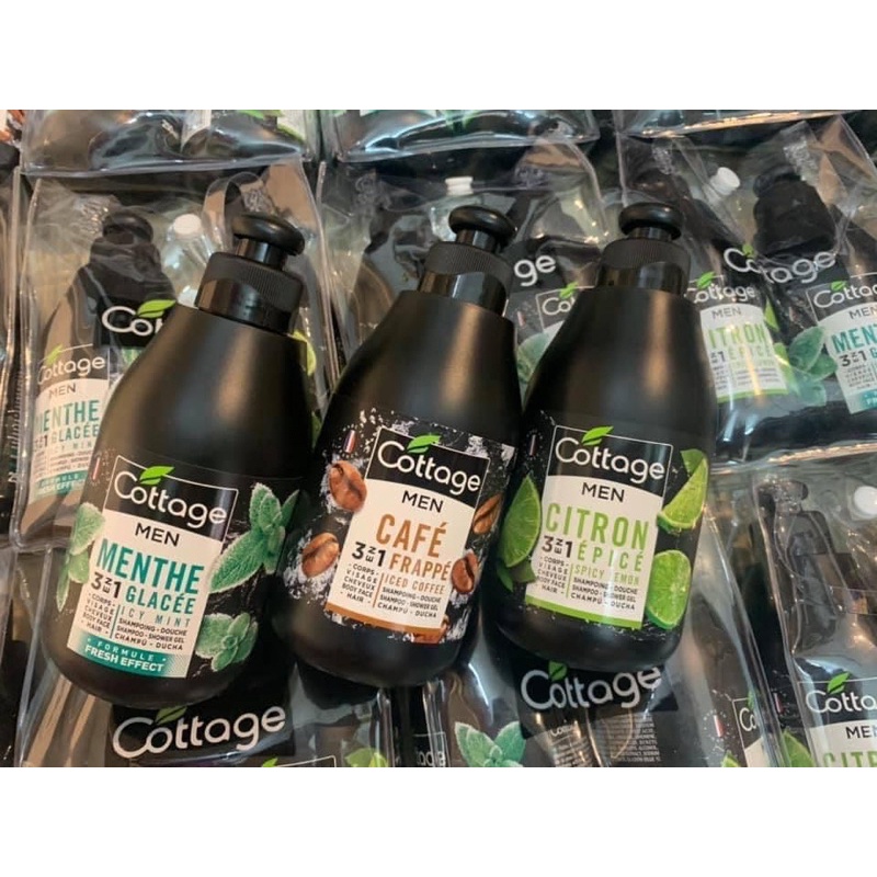 SỮA TẮM PHÁP DÀNH CHO NAM💇‍♂️COTTAGE SET 2 CHAI MÙI THƠM MÁT 250ML X 2