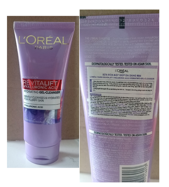 Sữa rửa mặt cấp ẩm L'Oreal Paris Revitalift Hyaluronic Acid 100ml | BigBuy360 - bigbuy360.vn