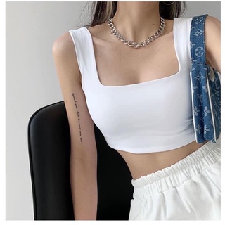 Áo Croptop Cổ Vuông Cá Tính