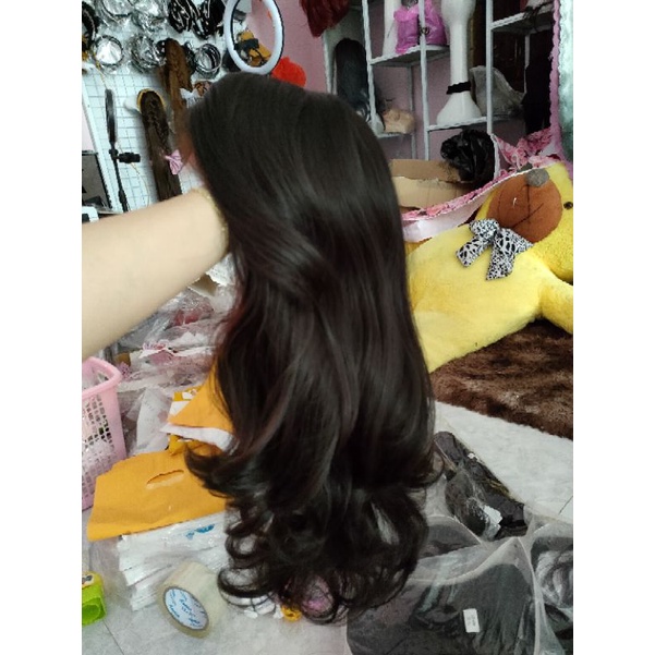 tóc giả siu da đầu xoăn lơi