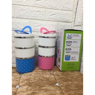 Cặp lồng 3 tầng 2 lớp chấm bi