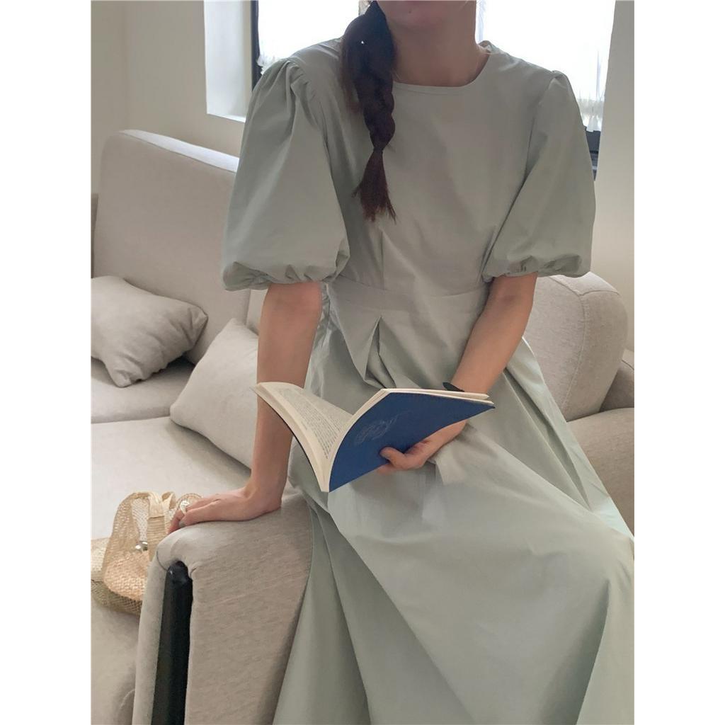 Đầm Tay Ngắn Dáng Ôm Màu Trơn Thời Trang 64111