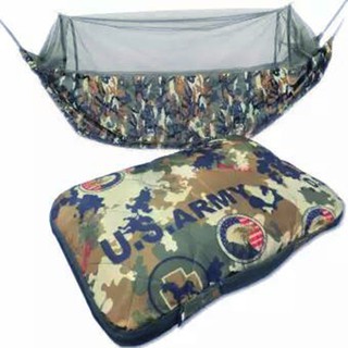 Võng Dù Có Mùng 3 lớp. 1m3 x 2m5 . Vải Dù  Ca Rô in Họa Tiết ranri . Tặng 6m dây giăng mùng  . Ảnh thật