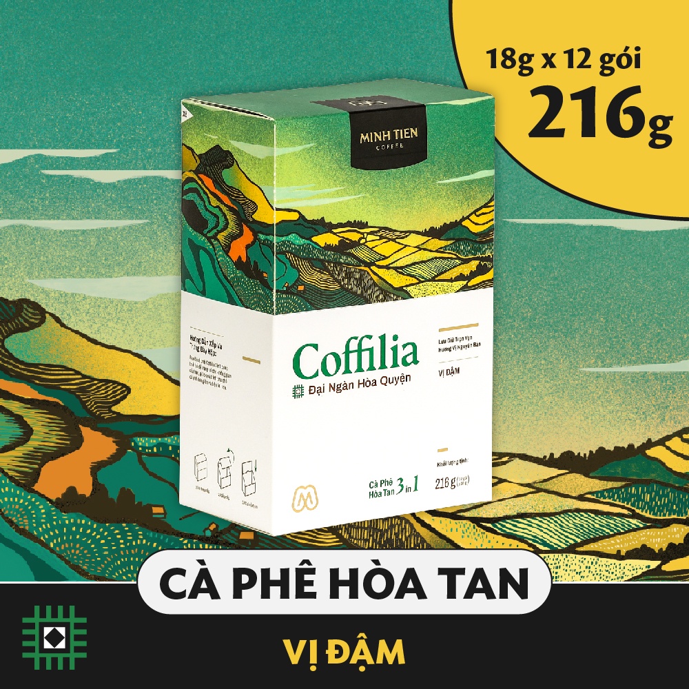 [Mua 2 tặng 1] Cà phê hòa tan Coffila 3in1 - Vị đậm 216g (12 gói),công nghệ sấy lạnh hiện đại | BigBuy360 - bigbuy360.vn
