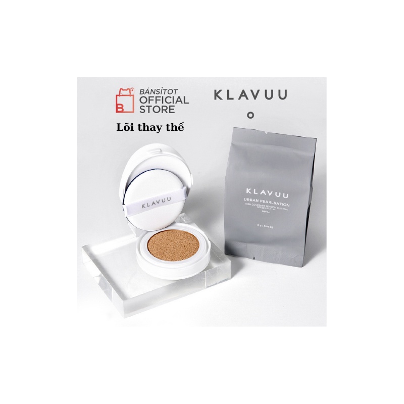 Phấn nước KLAVUU Urban Pearlsation High Coverage Tension Cushion SPF50+ PA ++++ 15g