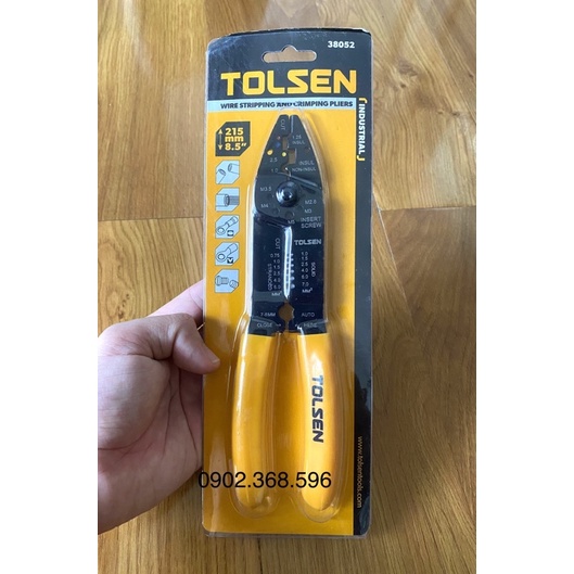 Kìm tuốt dây bấm cos đa năng 8.5inch Tolsen 38052