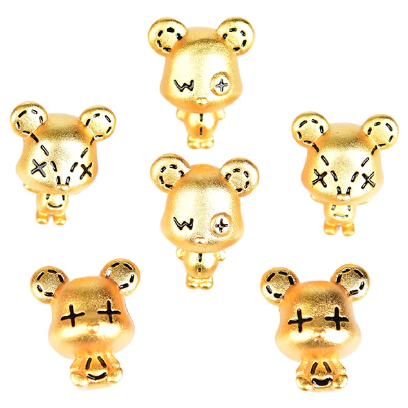 Phụ Kiện Hạt Xỏ Vòng Tay Hình Gấu Dễ Thương Dùng Làm Trang Sức Thủ Công diy