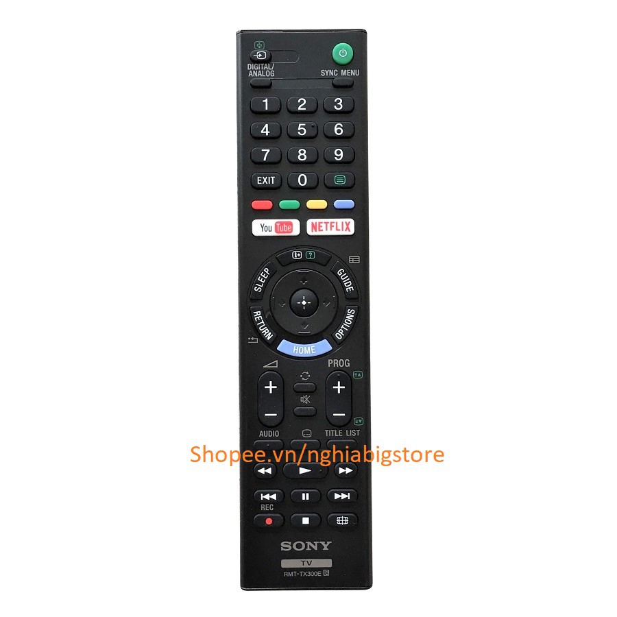 Remote Điều Khiển Smart TV, Internet Tivi, Ti Vi Thông Minh SONY RMT-TX300P/E (Kèm Pin AAA Maxell)
