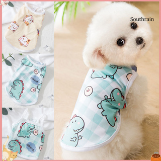 Áo In Hình Hoạt Hình Cổ Tròn Thoáng Khí Cho Thú Cưng