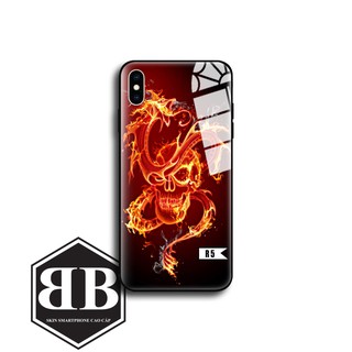 Ốp lưng kính cường lực rồng cho iphone x xs / xr / xs max